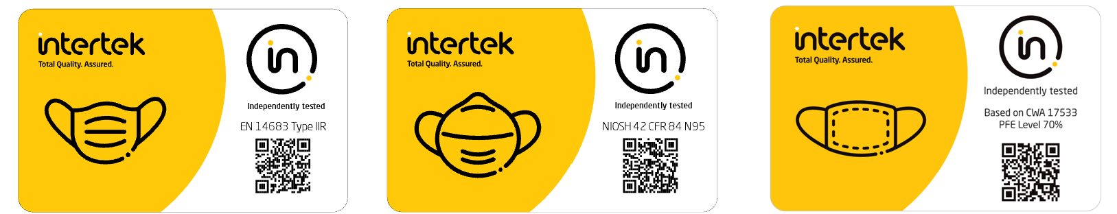 masks Intertek Mask Labels