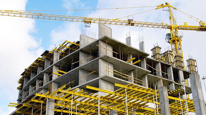 Commercial building under construction